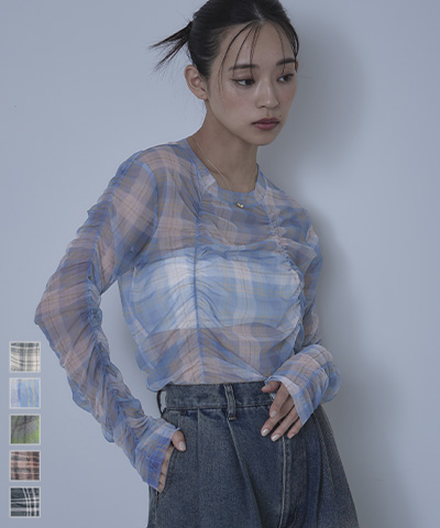 シャーリングシアートップス〔メール便可／70〕