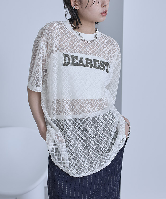 レースロゴビッグTシャツ〔メール便可／60〕