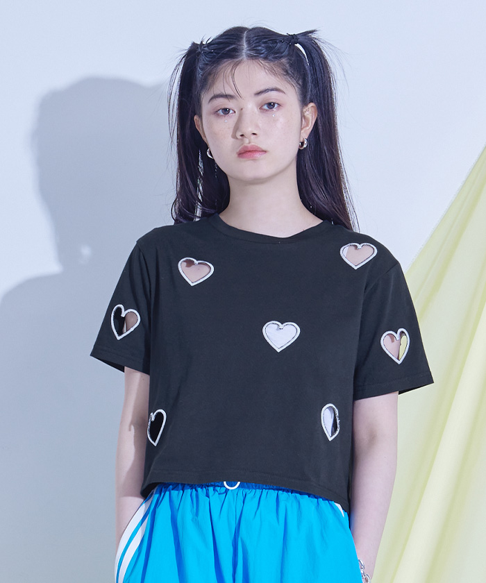 ハートカットTシャツ〔メール便可／50〕 | miette