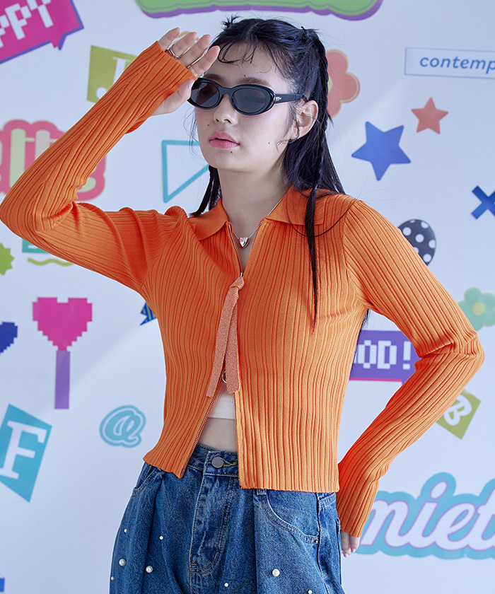 美品【ラコステ】ジップアップカーディガン シルク混 ダブルジッパー リブ M リブジップアップカーディガン | ファッション通販サイト NUGU