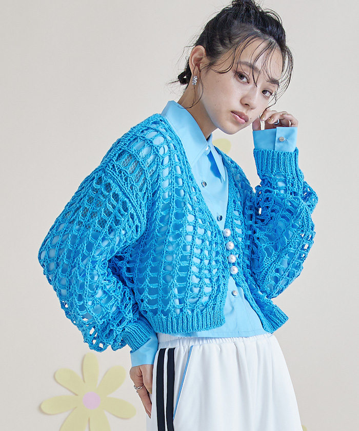 美品！PLEATS PLEASE メッシュ カーディガン フルーツ柄 mh316 ウィメンズ／トップス／カーディガン – isseymiyake.com