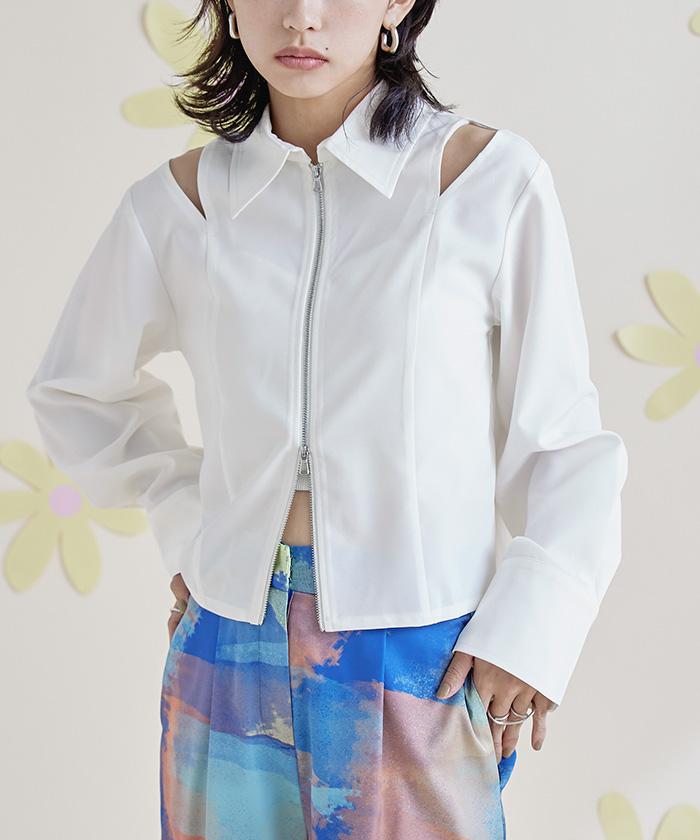 STRAP OFFSHOULDER(F WHITE): TOPSjosemoon