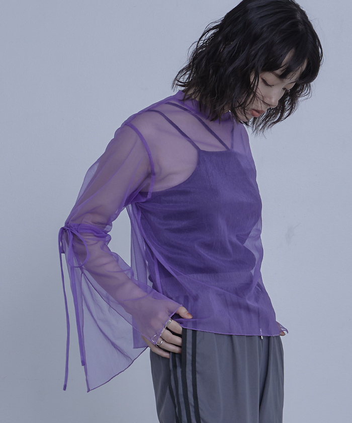 SALE 50%OFF】[MEY-1803]MEYAME(メヤメ) SLIT SLEEVELESS