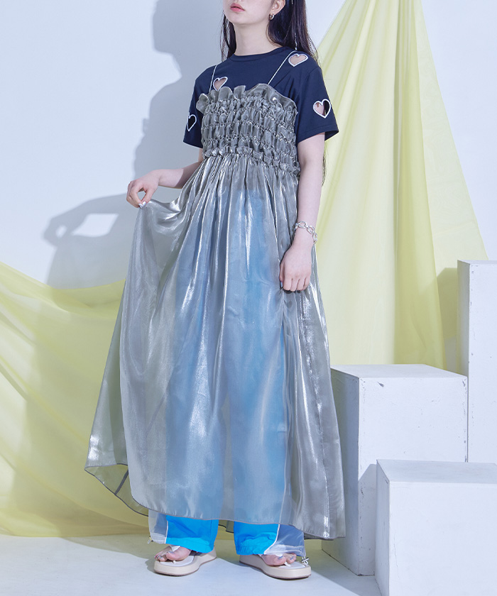 ワンピース M.I mysty woman｜フラワージャガードキャミワンピース | Rakuten