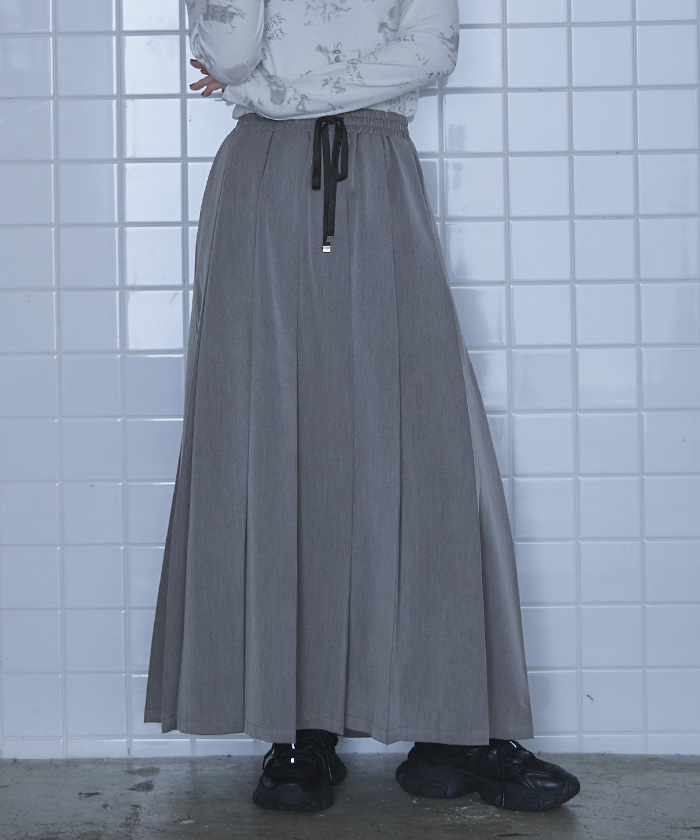 ウエストリボンロングプリーツスカート | miette