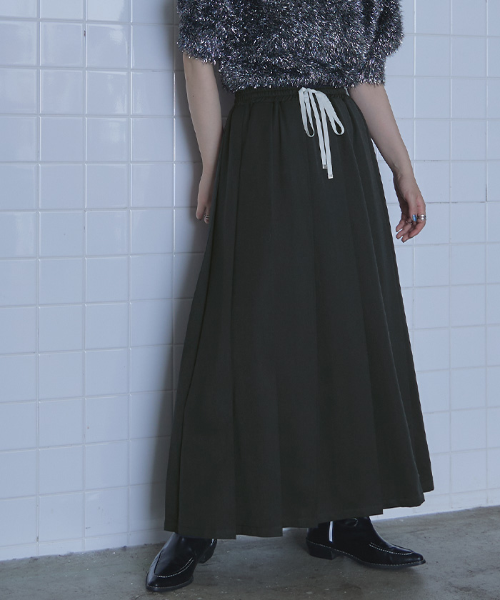 ウエストリボンロングプリーツスカート | miette