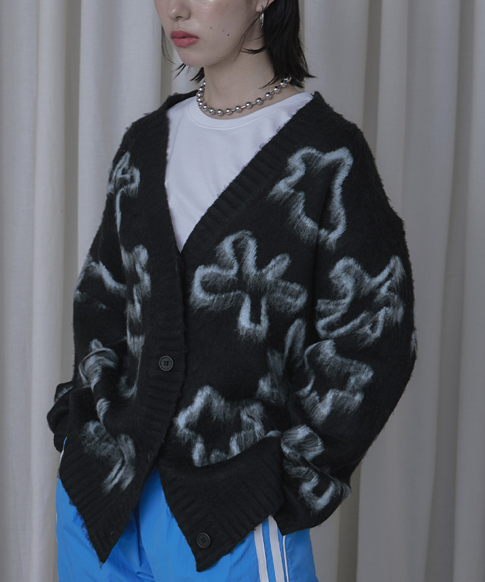 Machatt フラワージャガードカーディガン&スリーブレスニット 完売/美品】machatt フラワージャガードカーディガン&スリーブ