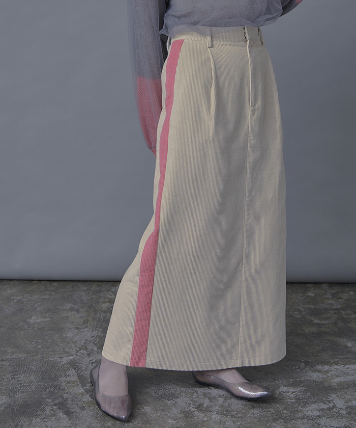 コーデュロイサイドラインスカート | miette