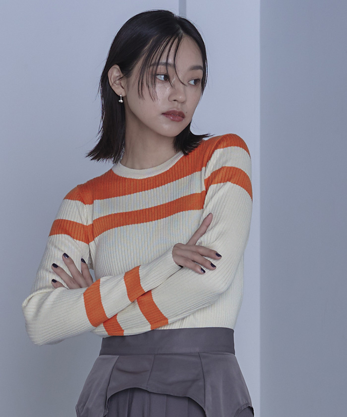 JILLSTUART リザマルチボーダーリブニット 楽天市場】【OUTLET SALE】ニット《マルチボーダーハイネック