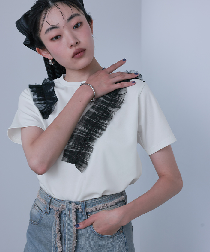 TREFLE＋1 チュールティシャツ zi403_v12.jpg