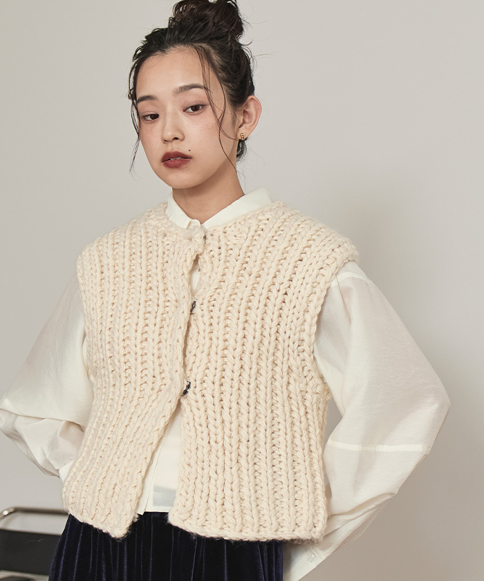 MAYDI ハンドベスト　未使用に近い MAYDI /マイディ】 HAND-KNITTED SUMMER TOP（ベスト）｜journal
