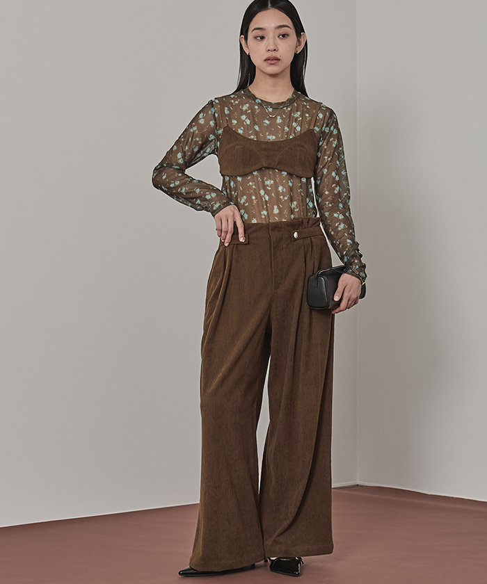 コーデュロイビスチェセットアップ | miette